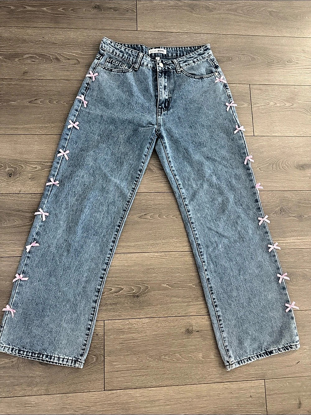 Love Soho Bow Jeans in Blue Size 9